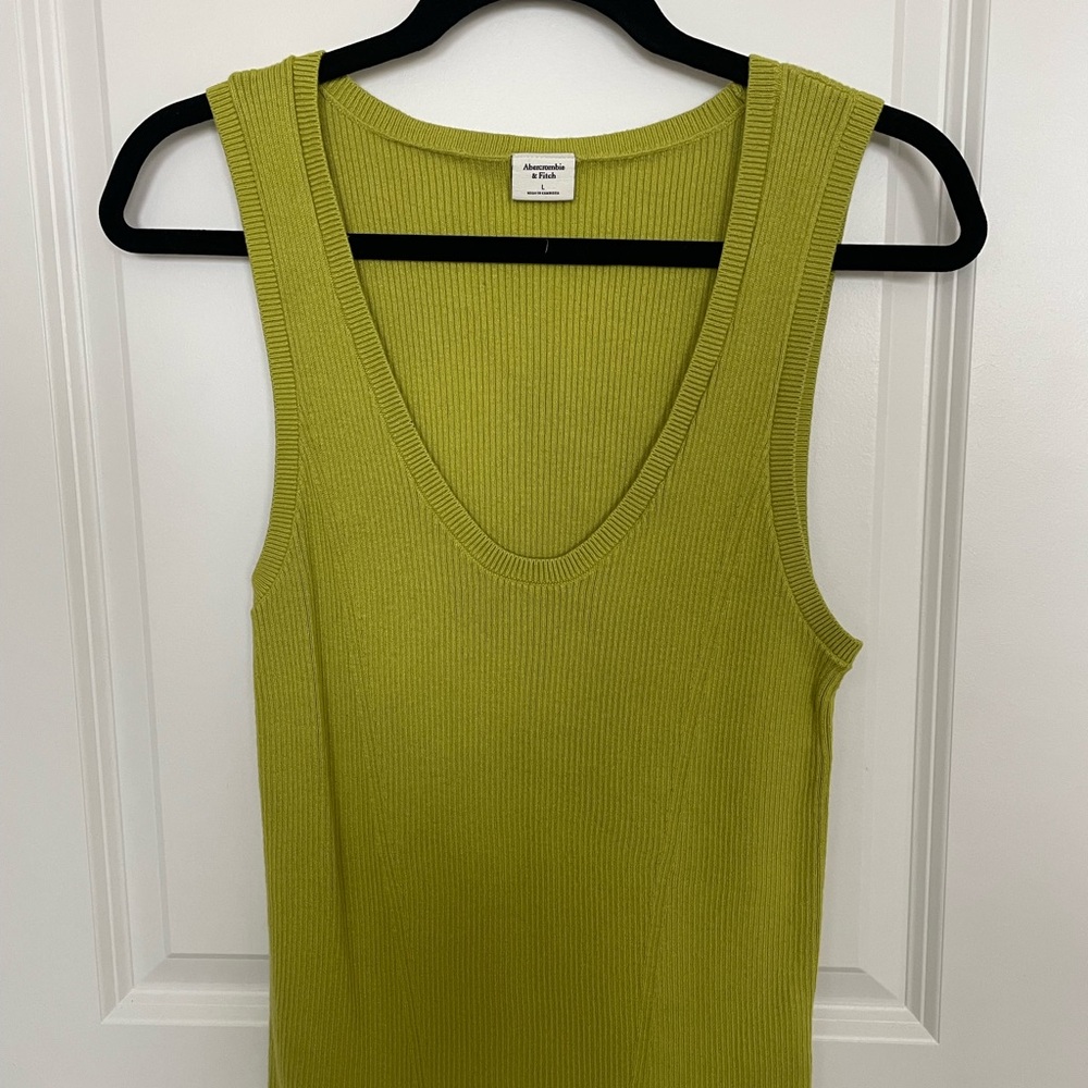 Abercrombie & Fitch Lime Green Ribbed Tank Top
